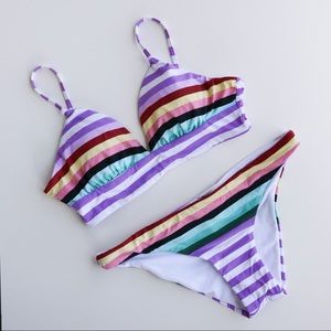 Striped Triangle Bikini